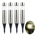 Solar cylindrical lawn light, 5.5x5.5x23cm, with 2.5x2.5cm solar panel, white LED and AAA 300mAh battery
