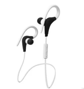 Wireless Bluetooth earphone in black with charging cable, 10 metre range, 4.5 hour talk time