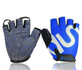 Queshark unisex half finger gym gloves in black, blue, green, and red for weight lifting and cycling