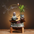 Small ceramic fish tank aquarium for living room or desktop, mini self-circulating design, sitting or lying style