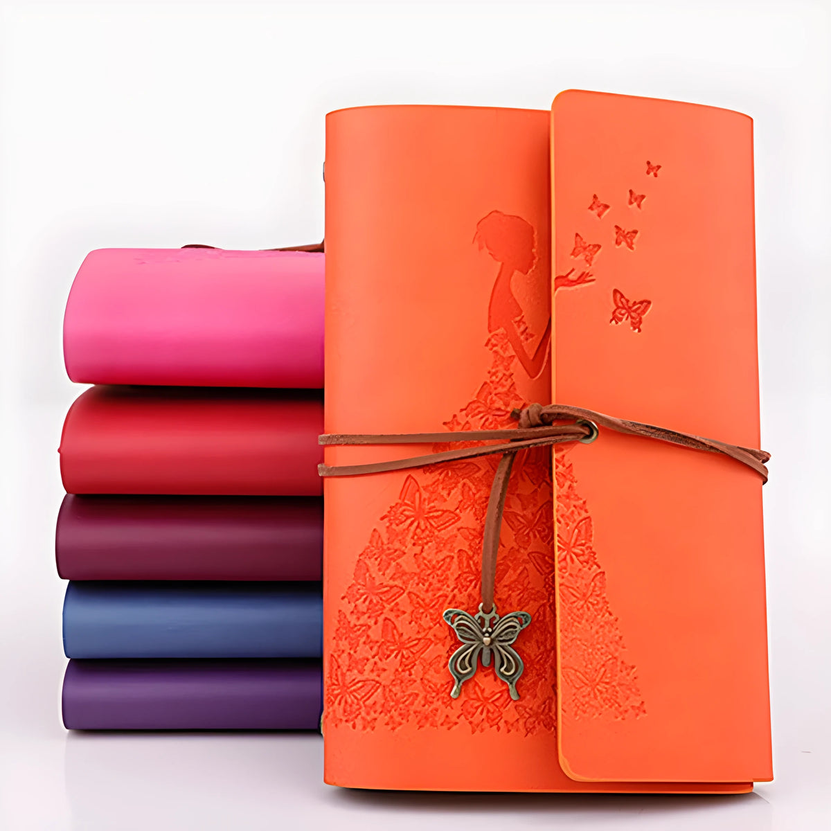 Loose leaf diary book with kraft paper pages, 8 x 12.5 cm, available in six cover colours and two sizes