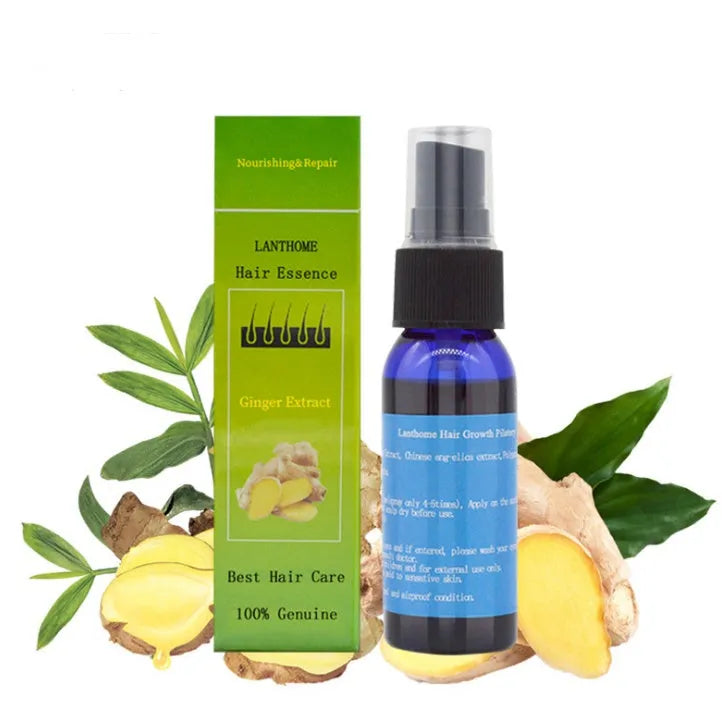 Three 30ml bottles of Lanthome hair growth spray and beard oil for alopecia and baldness