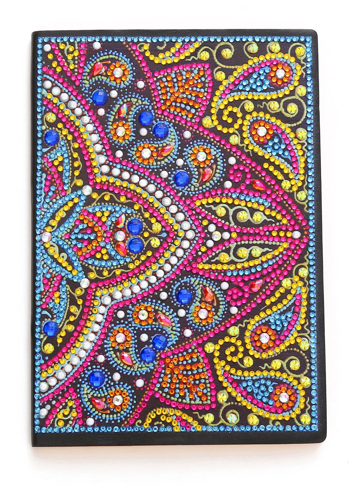 5D diamond notebook with multicolour resin rhinestone cover, 15x21cm size