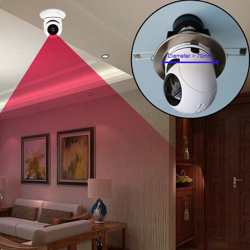 Yilot bulb shaking head WIFI security camera 1080P white ABS for home indoor monitoring