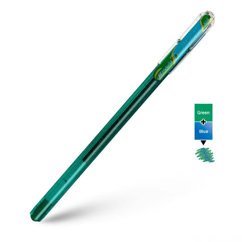 Flash K110 1.0mm gel pen with pearlescent glitter ink in eight colour options.