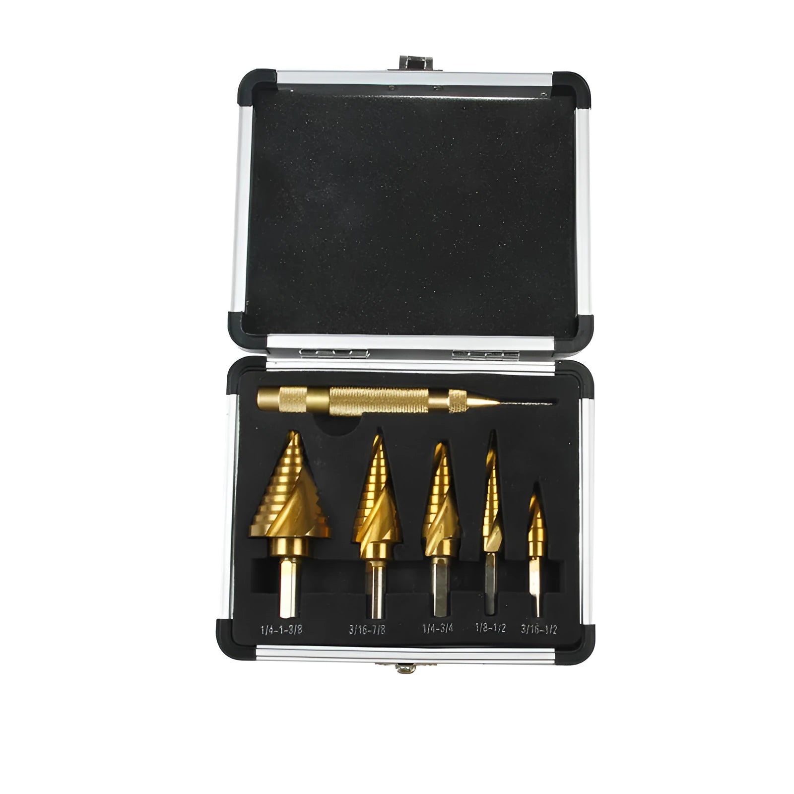 Steel plate opener tool with gold handles, adjustable 58-80mm blade for aluminium boxes