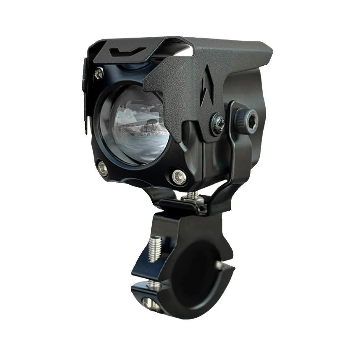 Motorcycle LED spotlight with bracket and remote switch for far/near beam control
