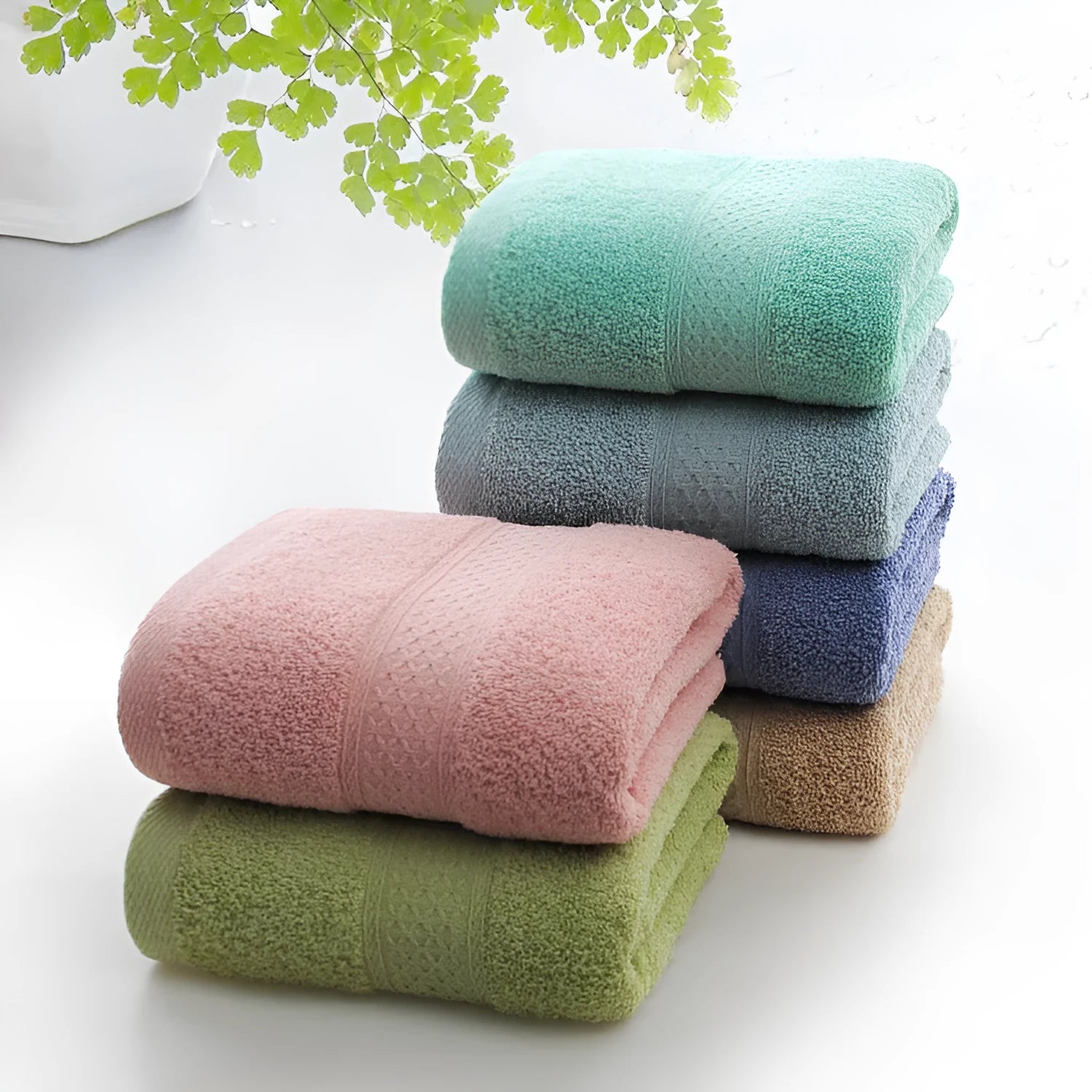 Thickened weak twist cotton bath towel beach towel in seven colour options