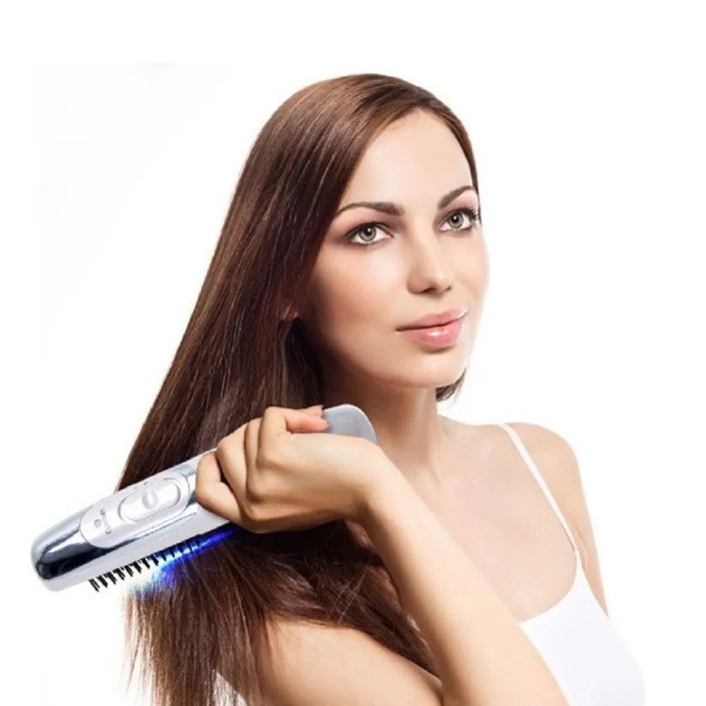 Electric head massage comb with infrared for scalp vibration massage and hair growth