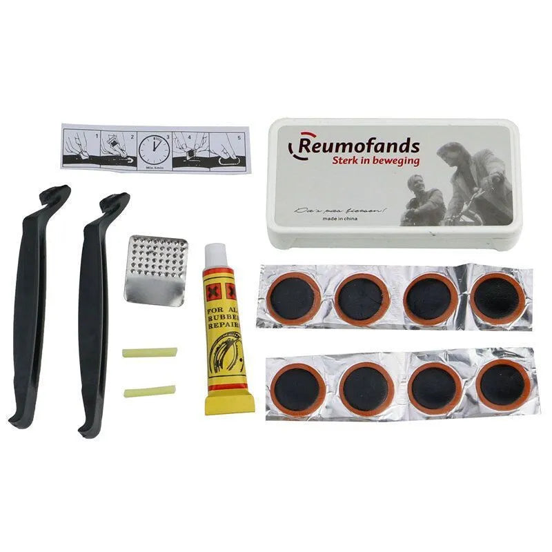 Bicycle cushion with PU leather cover, waterproof protection, wrench tool, and tire patch kit