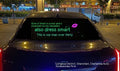 Slender 90cm long LED rhythm light for car interior with voice control and text display.