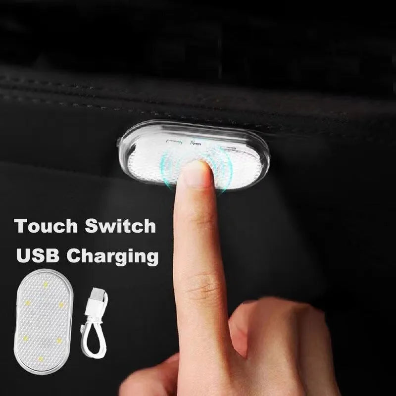 LED car interior touch induction retrofit reading night lamp with aluminium base plate