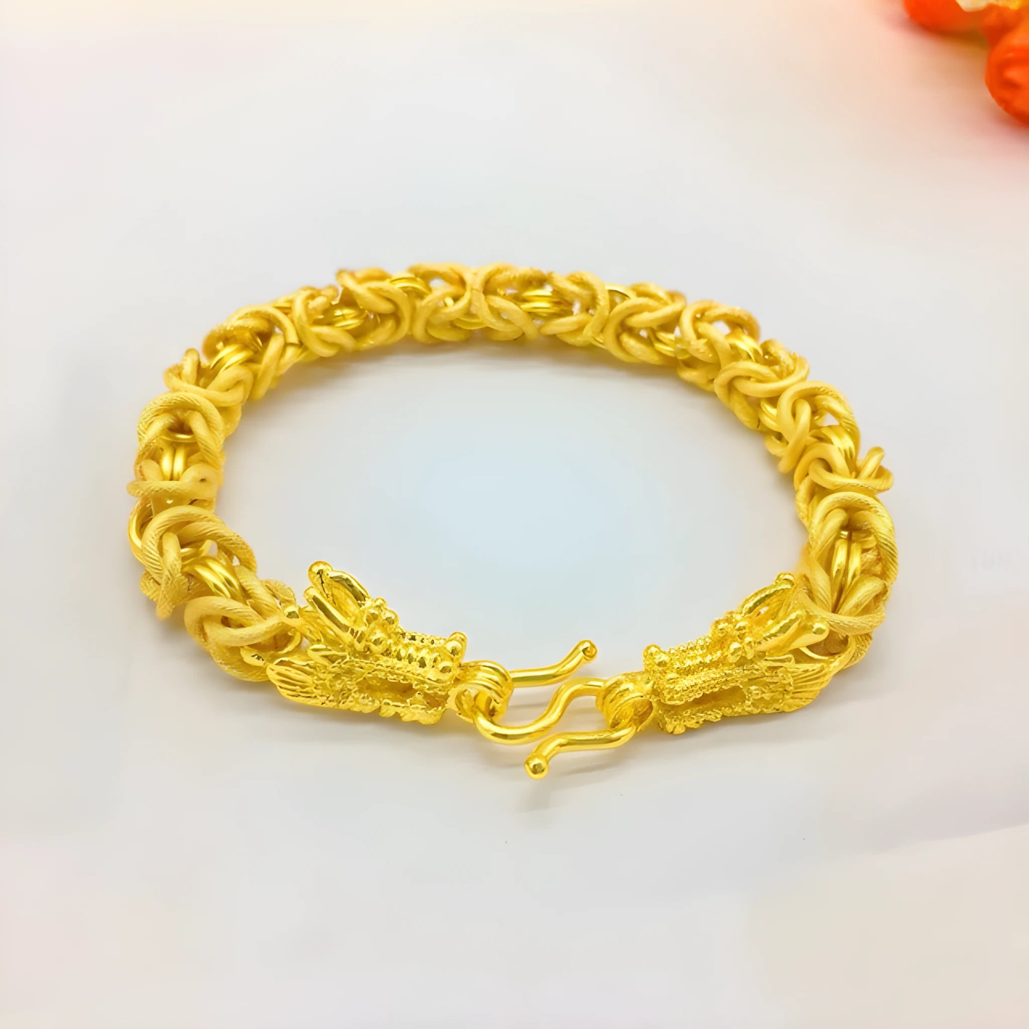 Gold plated 24K simulation bracelet for men with brass substrate and vacuum gold plating