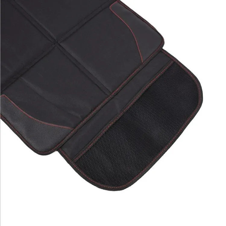 Child car seat cushion in black made of Oxford cloth with pearl cotton filling for all-seasons use