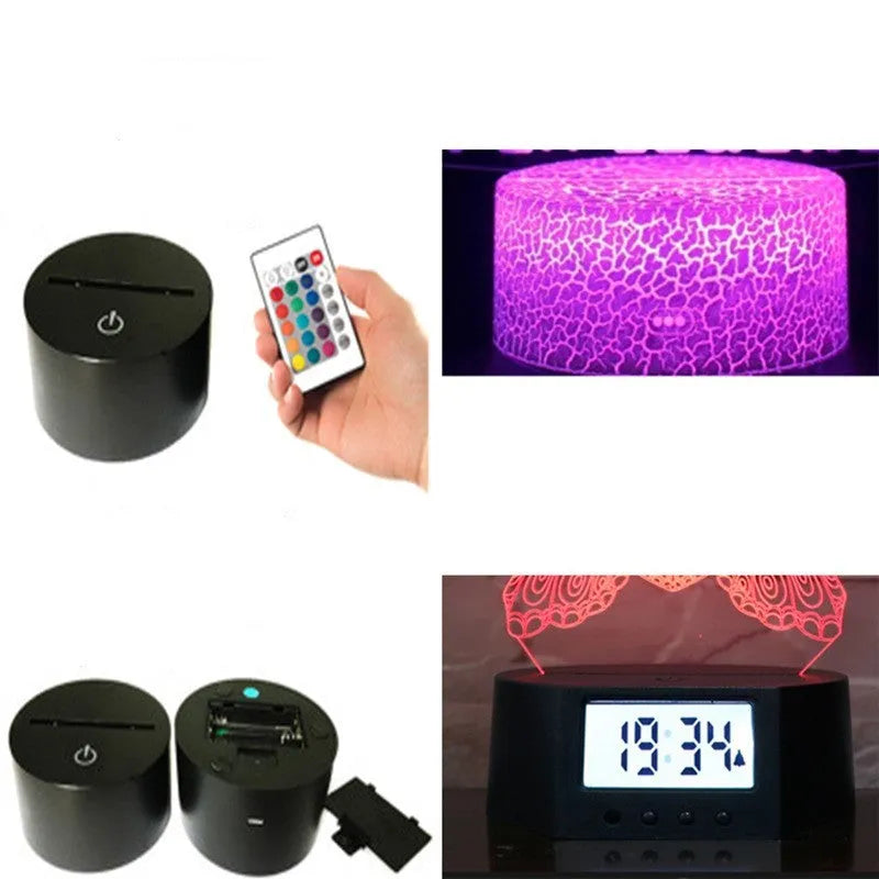 3D night light with hands holding love design, 7 colour LED, acrylic board, remote control