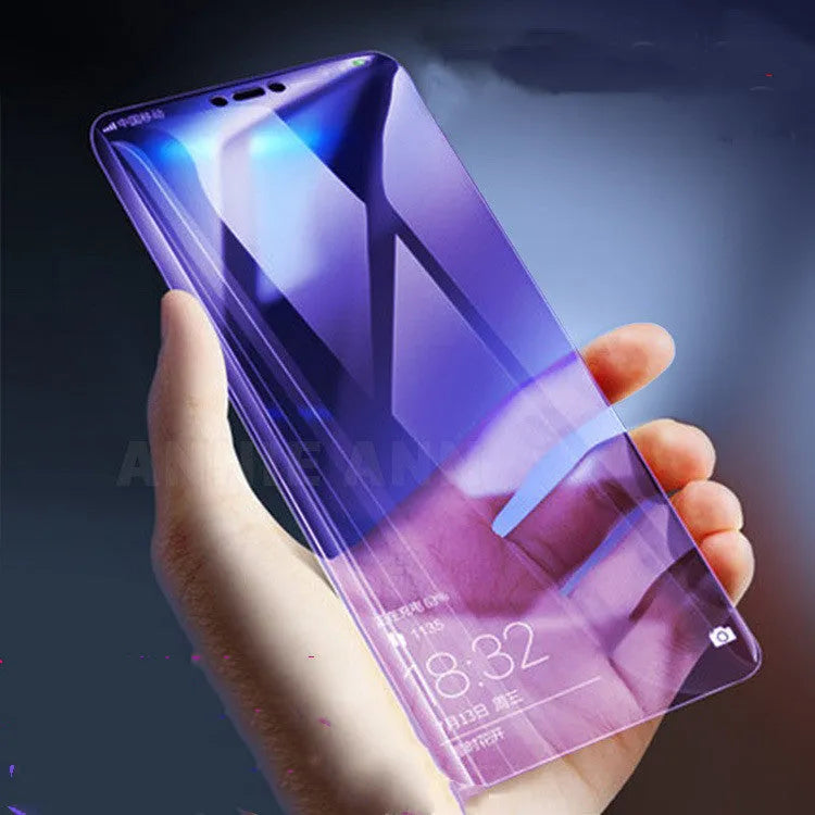Tempered glass screen protector with violet light colour for Vivo smartphones
