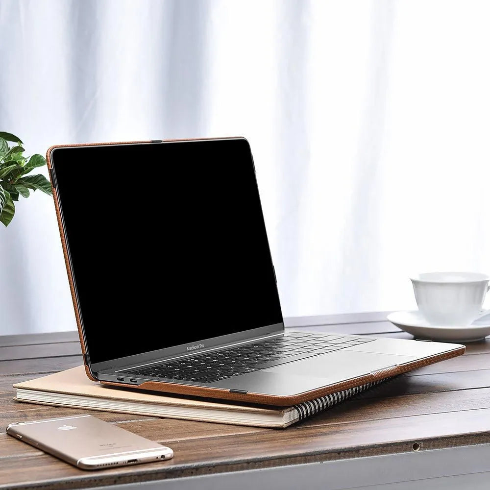 Black genuine leather ultra-thin protective sleeve for MacBook Pro 13 inch model A1989