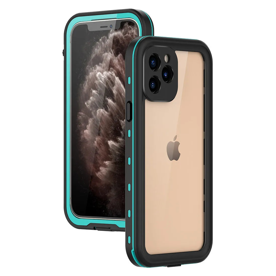 FREDPEPPER IP68 waterproof shockproof case for iPhone in Black, Blue, or Red colours.