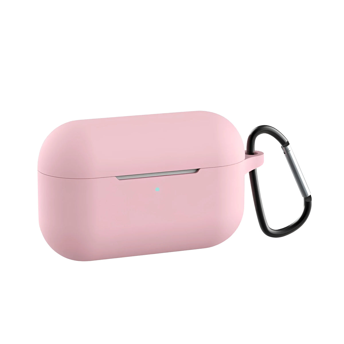 Blue silicone wallet case for AirPods Pro Bluetooth earbuds with solid colour design