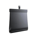 Black PVC car trash bag with magnetic closure, 360x290x45mm, for in-car suspension