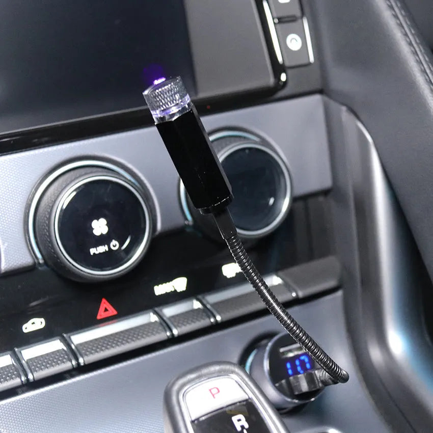 Mini LED car roof star night lights projector light with metal finish, available in red or purple