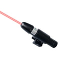 Bullet nose red laser sight with universal clip and long light switch mounted on a rail