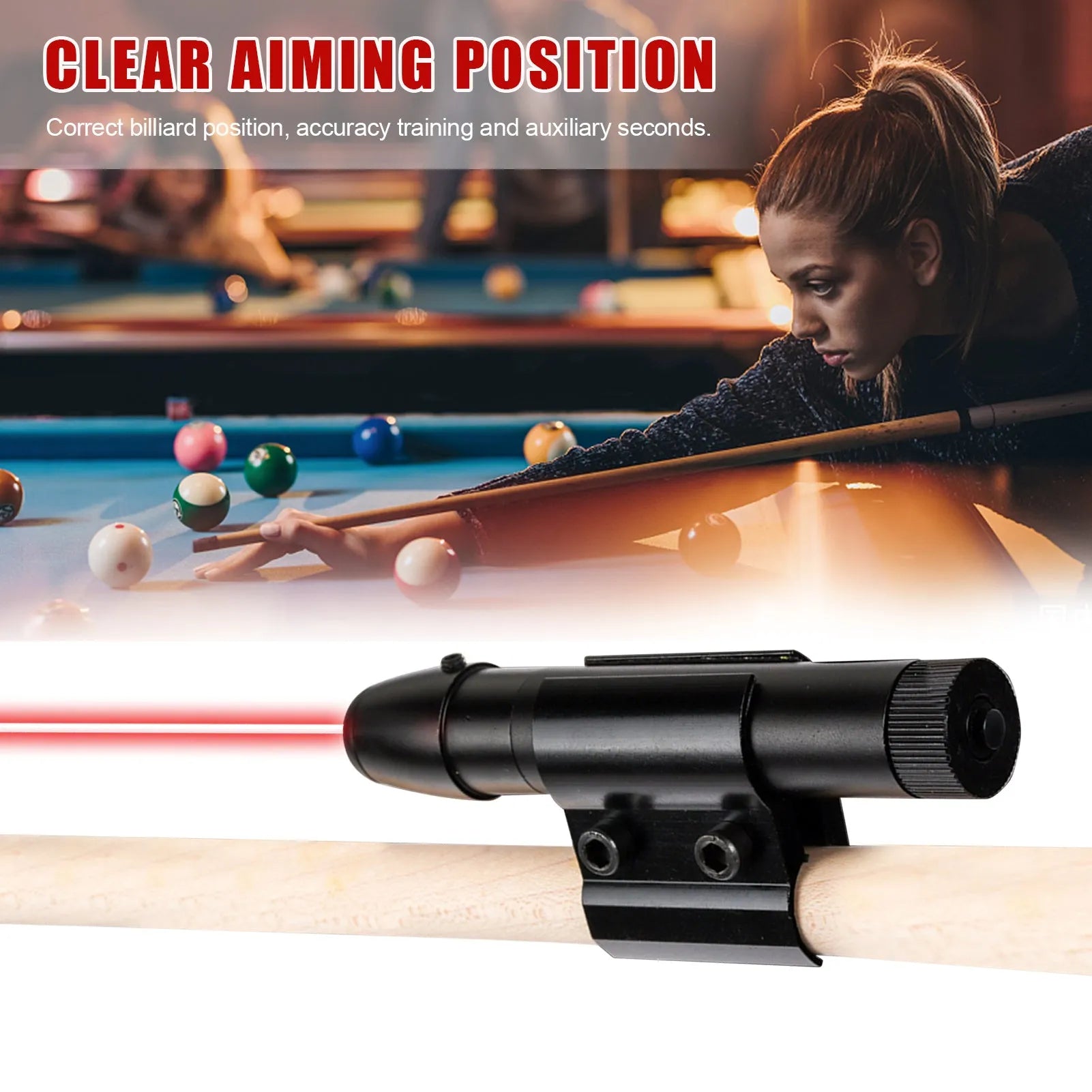 Bullet nose red laser sight with universal clip and long light switch mounted on a rail