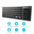 Ultra-thin Bluetooth keyboard for tablets and mobile phones with 104 keys
