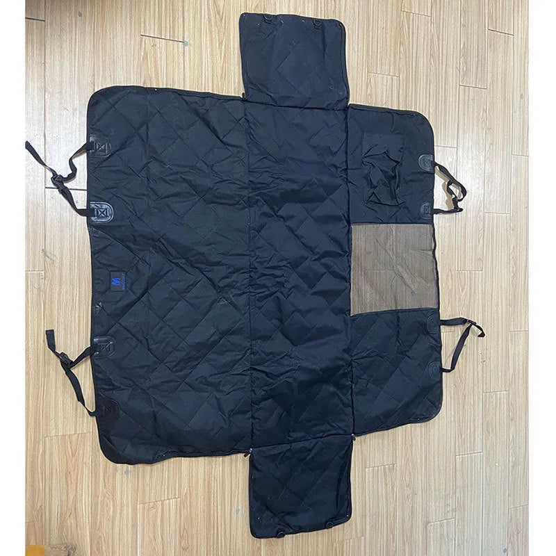 Waterproof Oxford cloth car rear pet dog cushion, 137 x 147 cm, with side wings or mesh zipper options