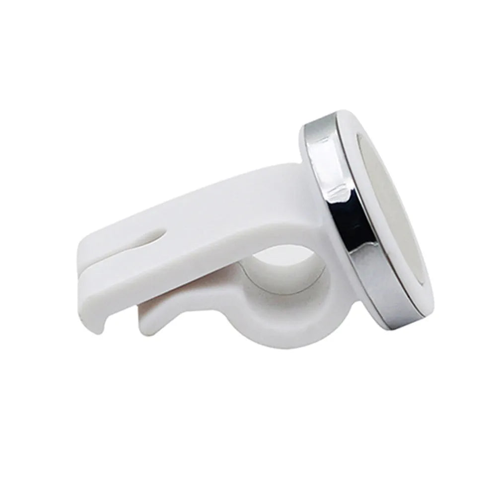 Mini magnetic car phone holder for air outlet in white with ABS build