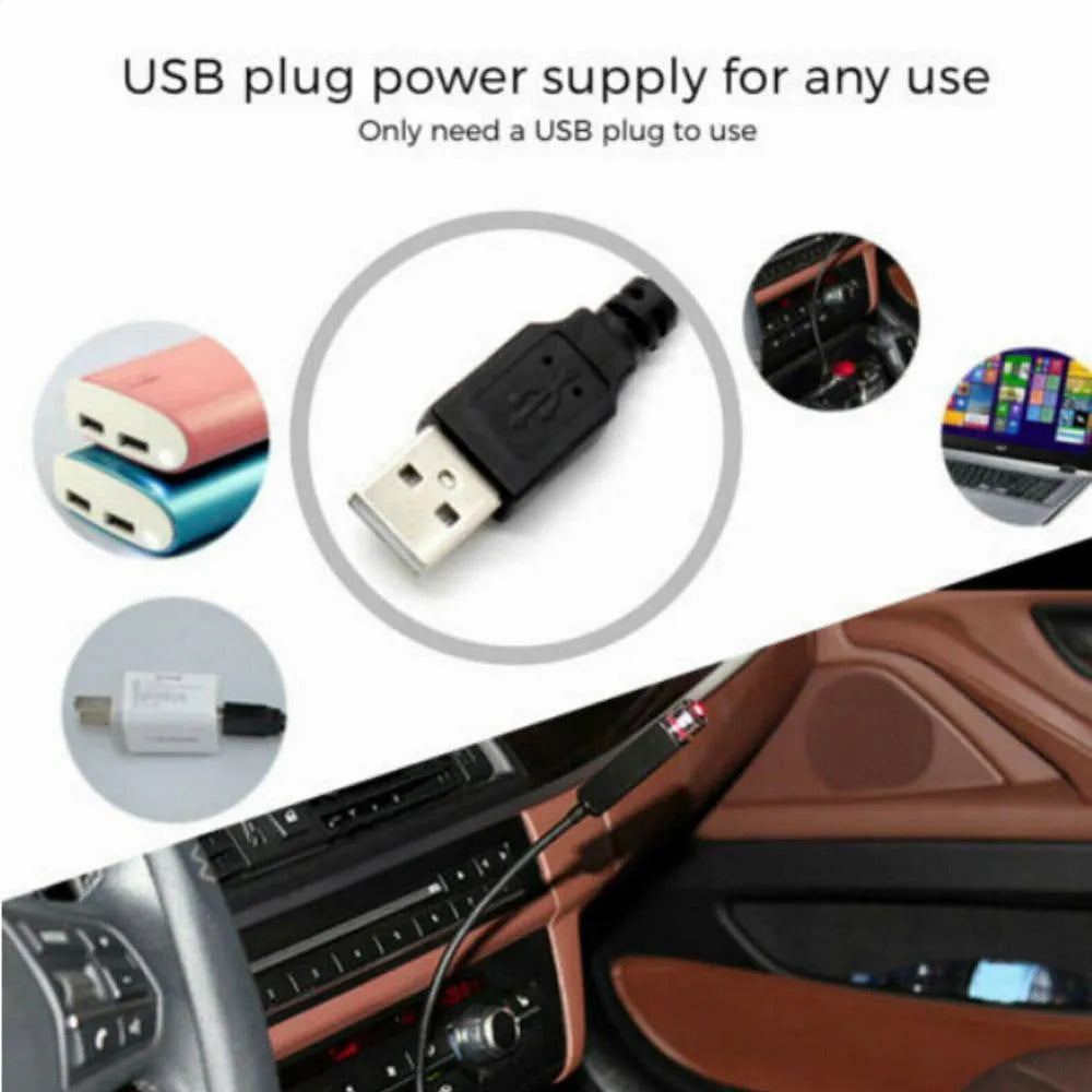 Modified interior decoration car ceiling breathing voice control starlight LED light in three colours