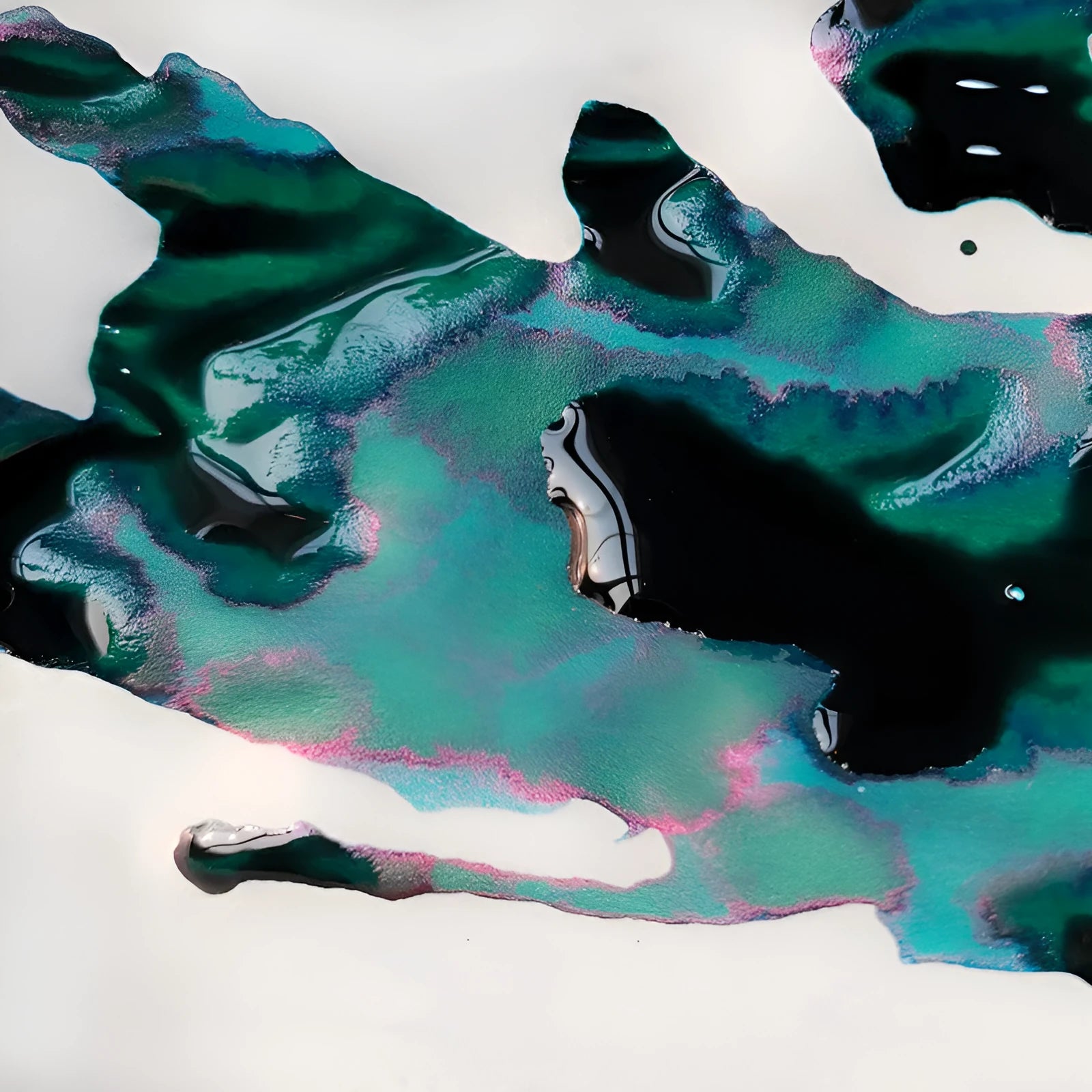 Sheen gradient fountain pen ink with metallic gold powder particles in red tide colour
