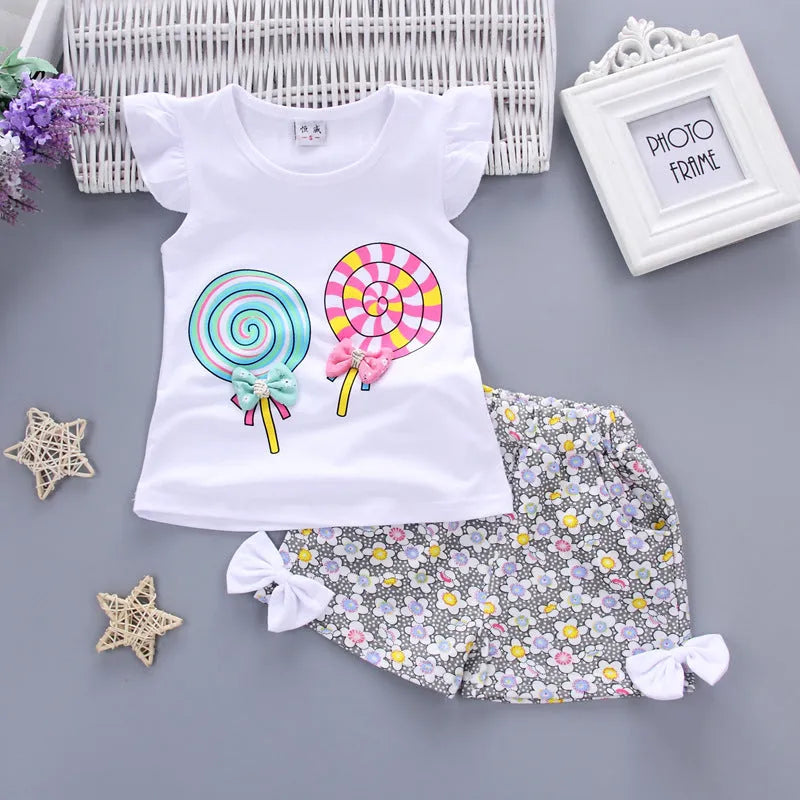 Girls cotton two-piece sleeveless top and shorts set, Korean style, 95% cotton, pink colour, size for toddlers 70-100cm