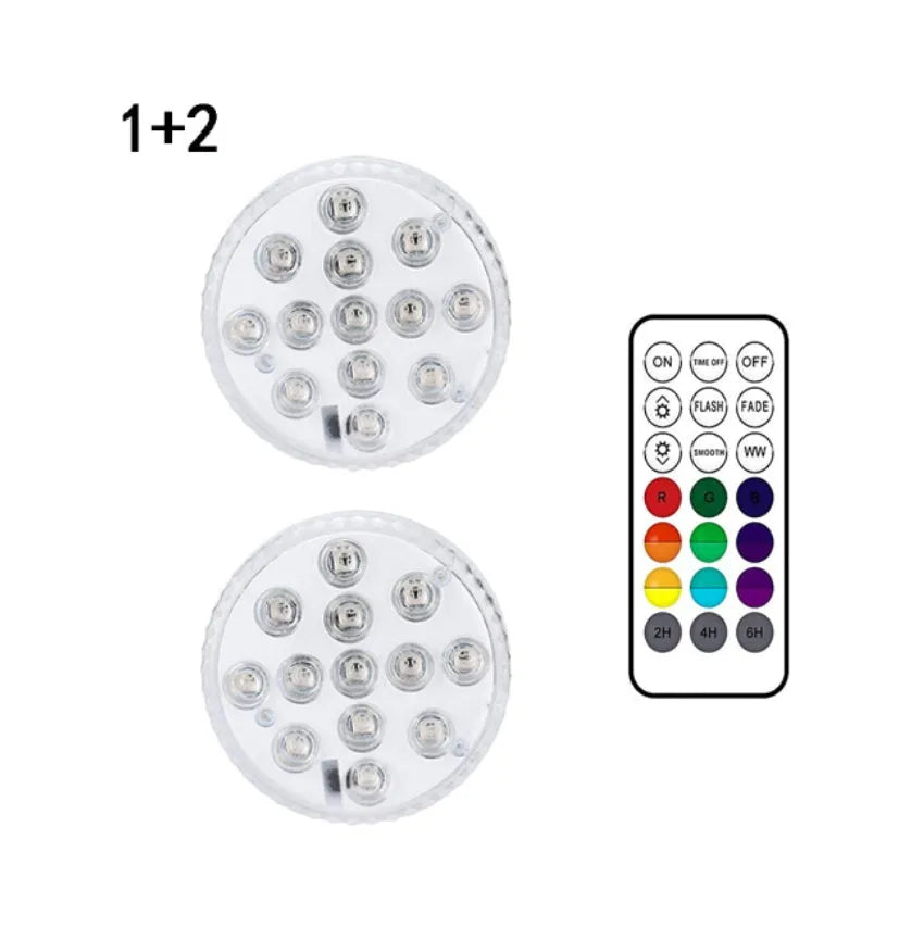 13 LED submersible underwater light with suction cup for pool fountain garden bathroom IP68 waterproof