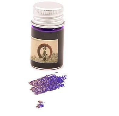 Six bottles of antiquity dipping pen ink in solar term colours with aluminium caps