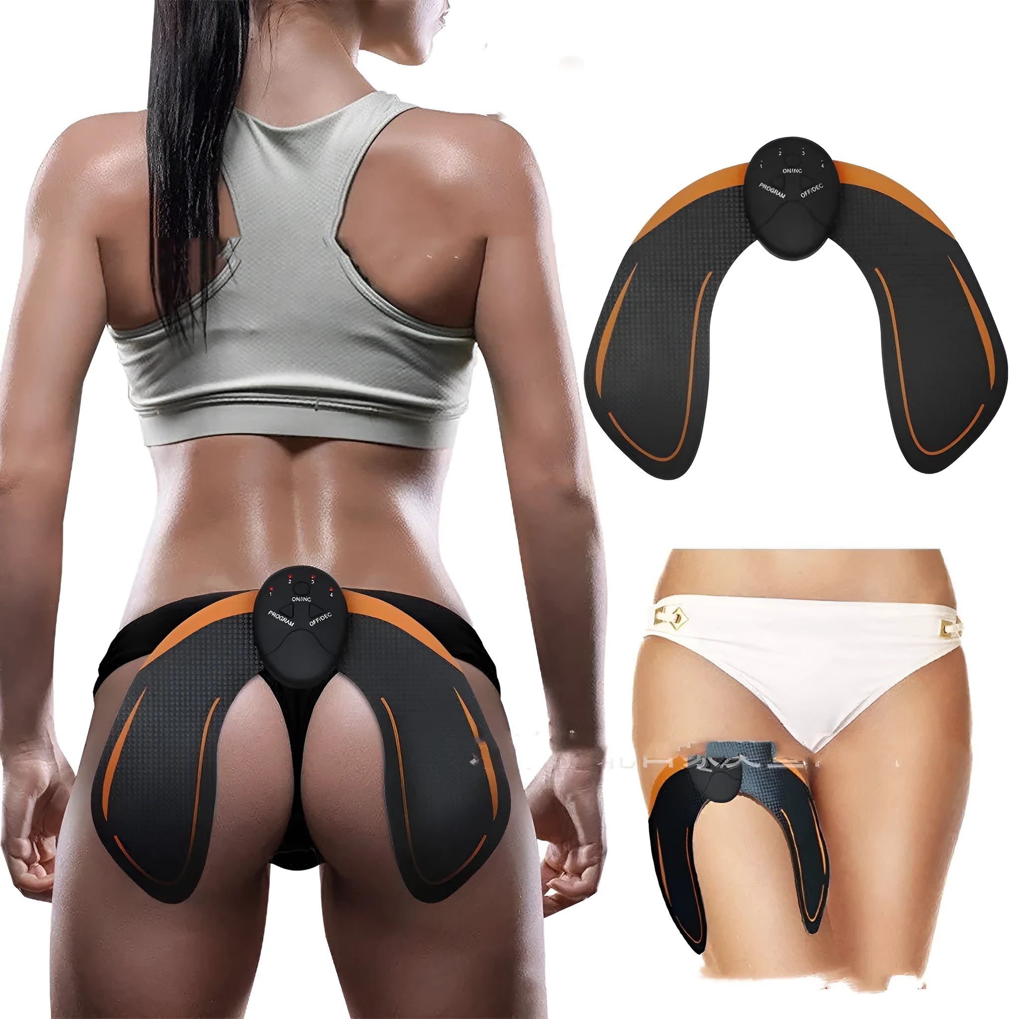 Black fat exploding machine buttocks lifting toner slimming massager made of ABS plastic for home gym