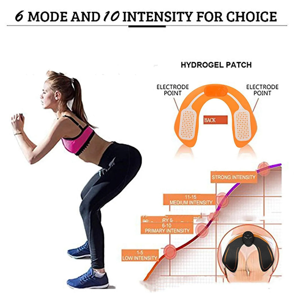 Black fat exploding machine buttocks lifting toner slimming massager made of ABS plastic for home gym