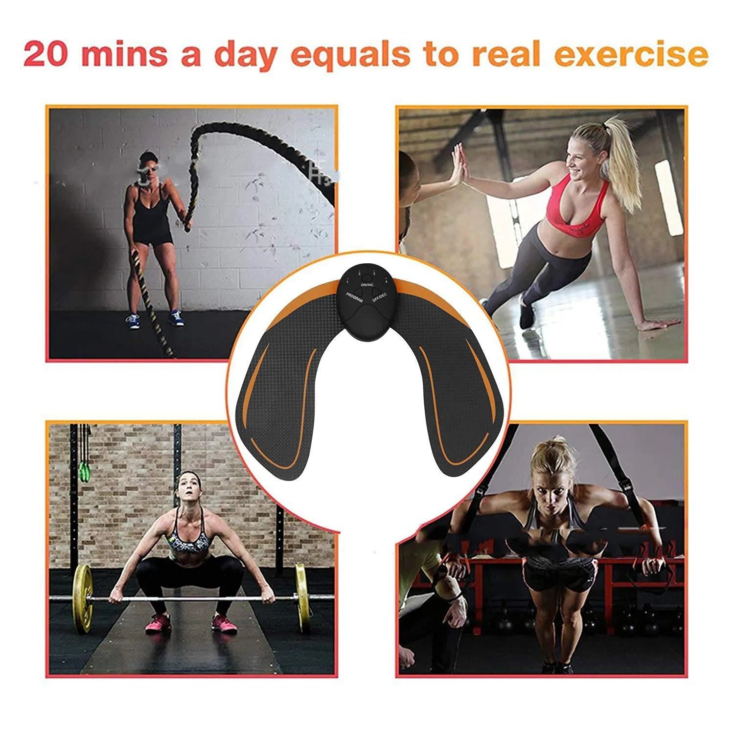 Black fat exploding machine buttocks lifting toner slimming massager made of ABS plastic for home gym
