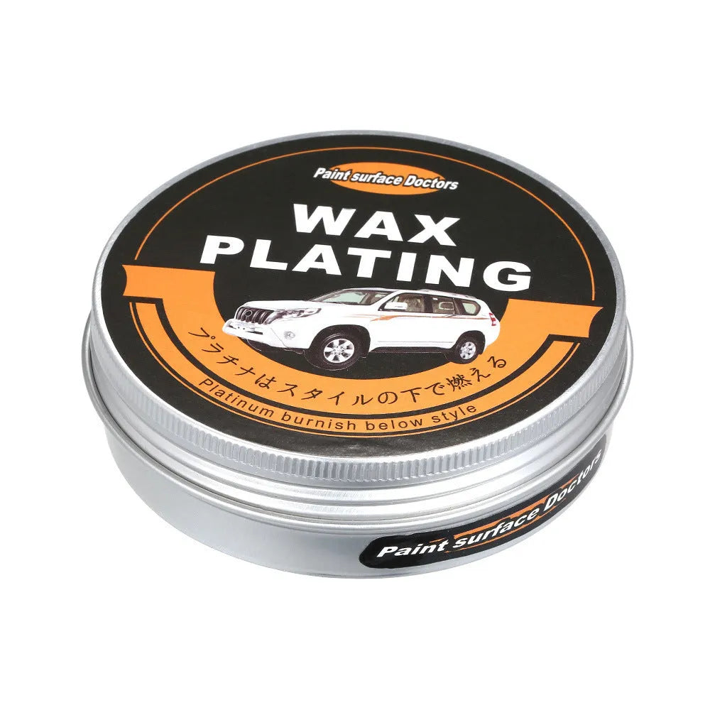 Car polishing and scratch repair kit with solid cream wax in silver colour option