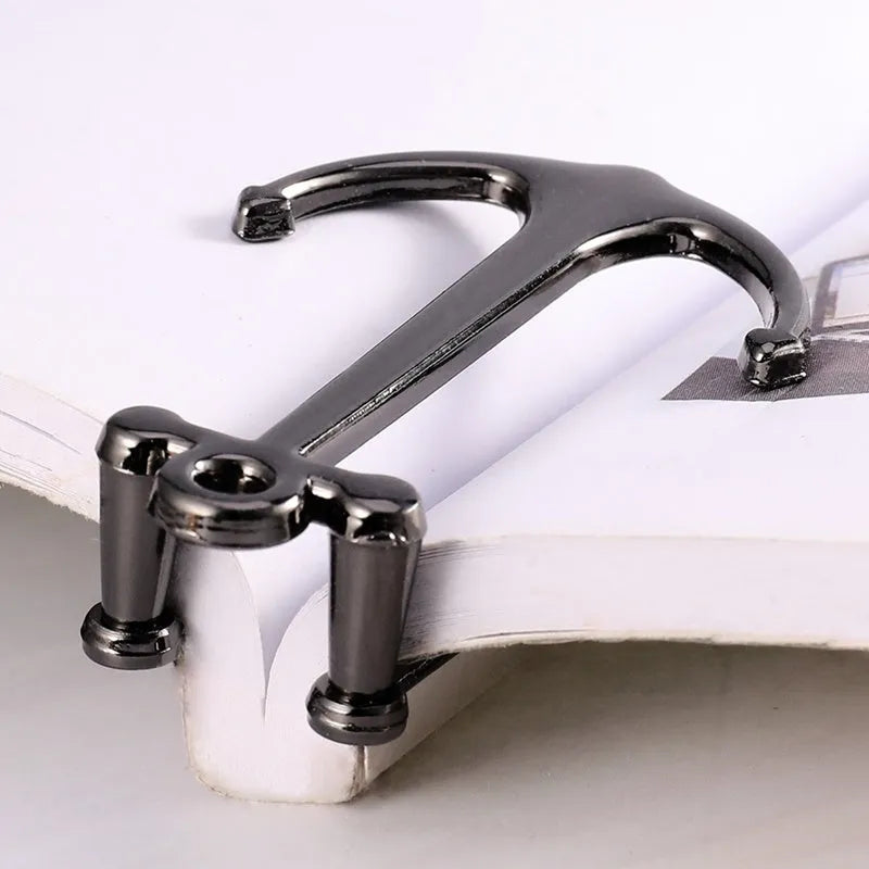 Creative metal bookmark page folder in black, gold, rose gold, and silver, 1.78 x 6.6 cm, in gift box