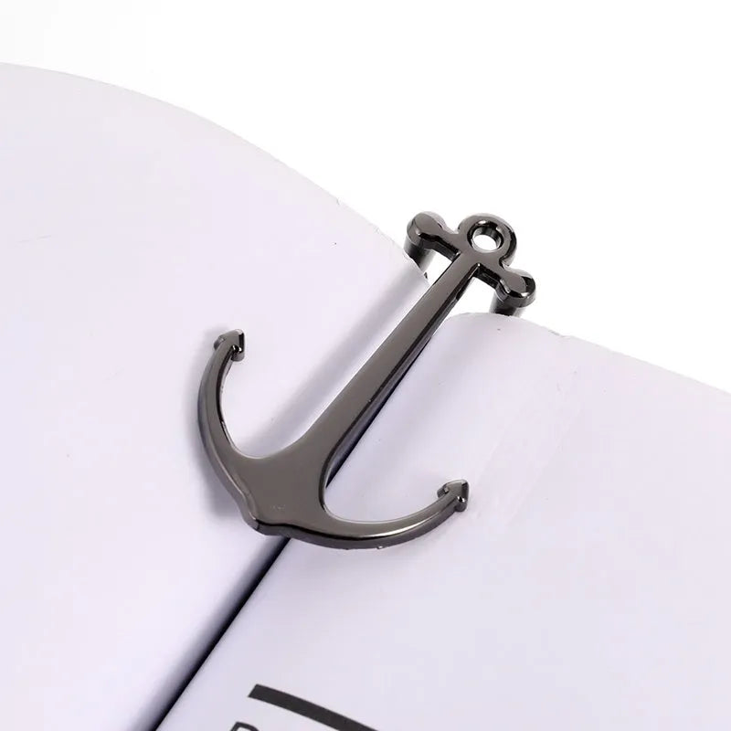 Creative metal bookmark page folder in black, gold, rose gold, and silver, 1.78 x 6.6 cm, in gift box