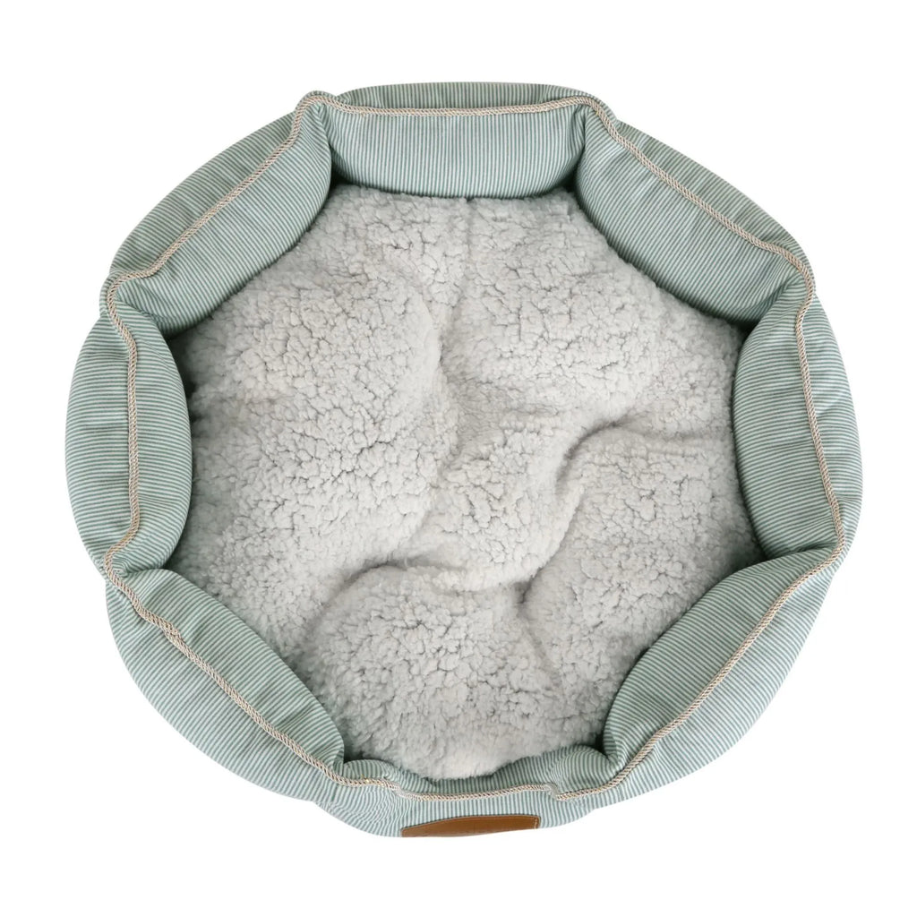 Blue winter pet cotton nest mat for cats and dogs, soft cloth bed with size options S and M