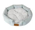 Blue winter pet cotton nest mat for cats and dogs, soft cloth bed with size options S and M