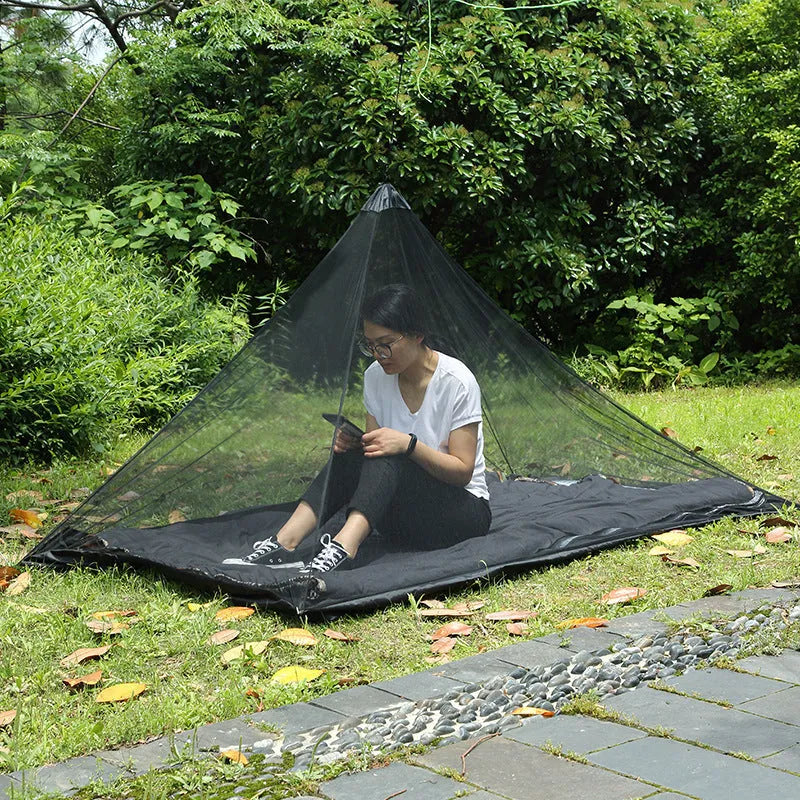 Portable foldable mesh mosquito net tent, 220cm x 120cm x 100cm, 325g, in black or army green