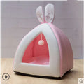 Cat house villa bed in grey cloth with enclosed design for cats and small dogs