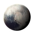 Round natural rubber mouse pad with silk cloth surface and planet pattern, 220mm diameter.