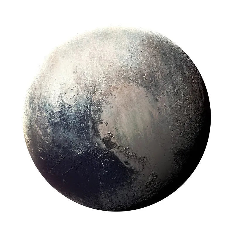 Round natural rubber mouse pad with silk cloth surface and planet pattern, 220mm diameter.