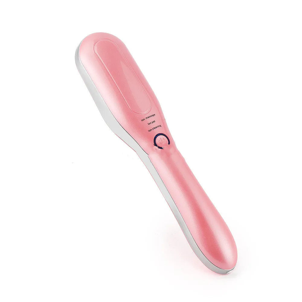 Pink plasma beauty instrument with ABS body and USB cable for home cleansing and acne rejuvenation