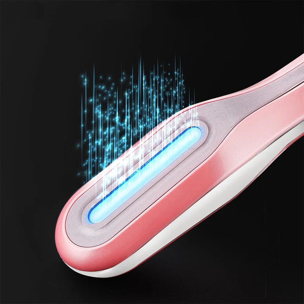 Pink plasma beauty instrument with ABS body and USB cable for home cleansing and acne rejuvenation
