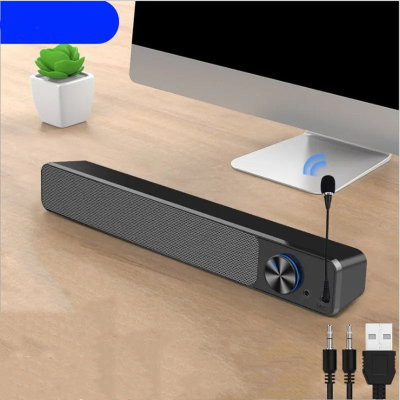 G18 black and white desktop computer speakers with wired connection and ABS PC plastic housing